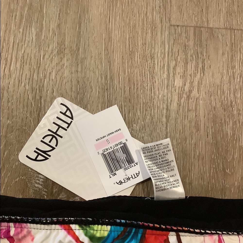 Athena - Floral Sash Waist Hipster Bikini Bottom - Ladies Size 6 - Picture 2 of 5